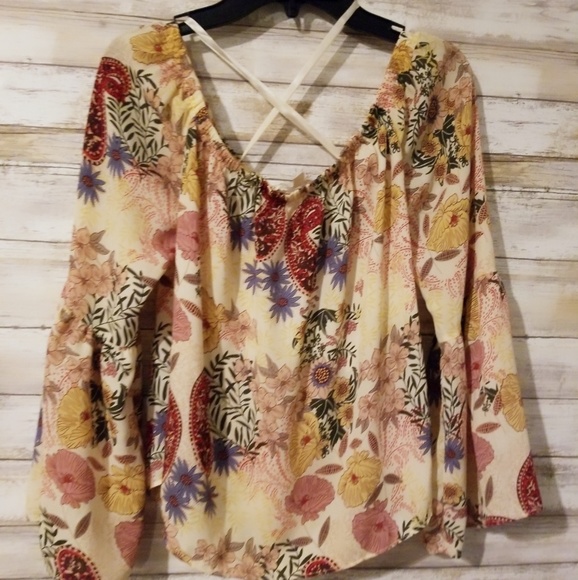Love Fire Bell Sleeve Blouse MRSP $48.00 - Picture 2 of 7